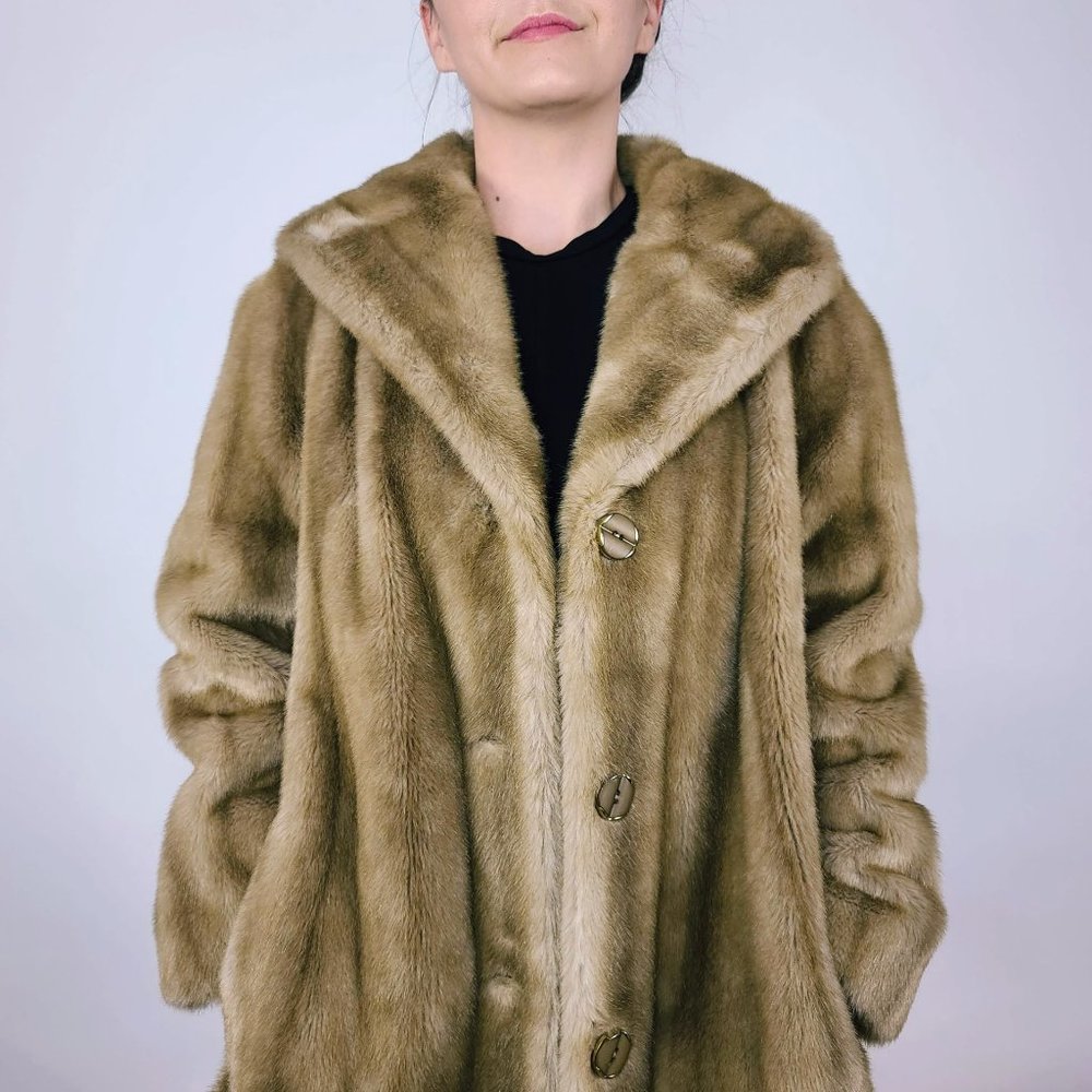 Vintage Tissavel of France Faux Mink Fur Coat - Picture 6 of 13